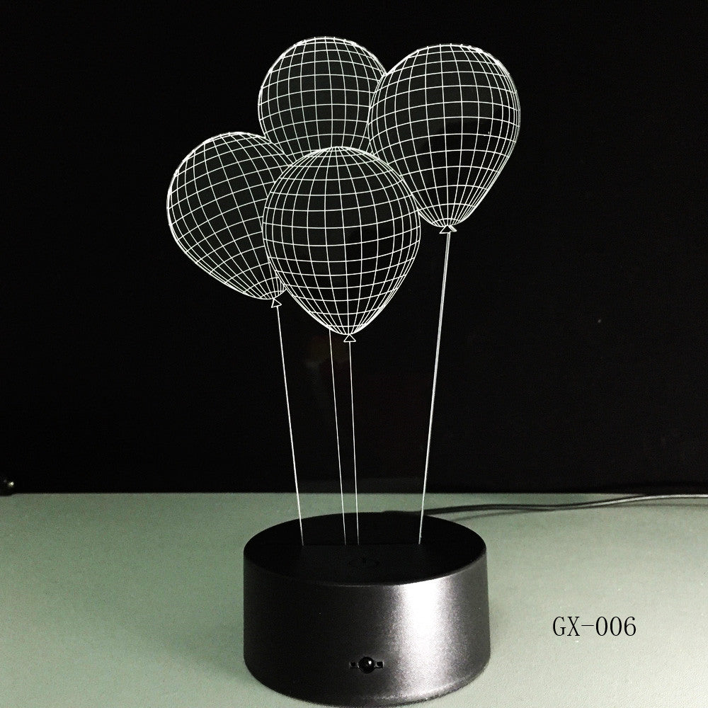 Balloon 3D Led USB Night light Table Lamp Colors Gradient Creative Luminaria Optical Illusion Lamp Home Decorative Gifts GX-006