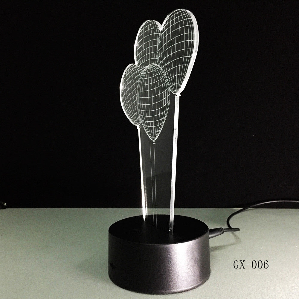 Balloon 3D Led USB Night light Table Lamp Colors Gradient Creative Luminaria Optical Illusion Lamp Home Decorative Gifts GX-006