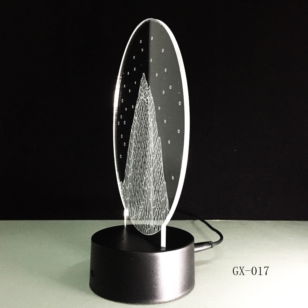 Wholesale Snow Mountain 3D led Nightlight Usb Lamp Customize Touch Acrylic Lamp Kids Room Led Lamp Drop Shipping Service GX-017