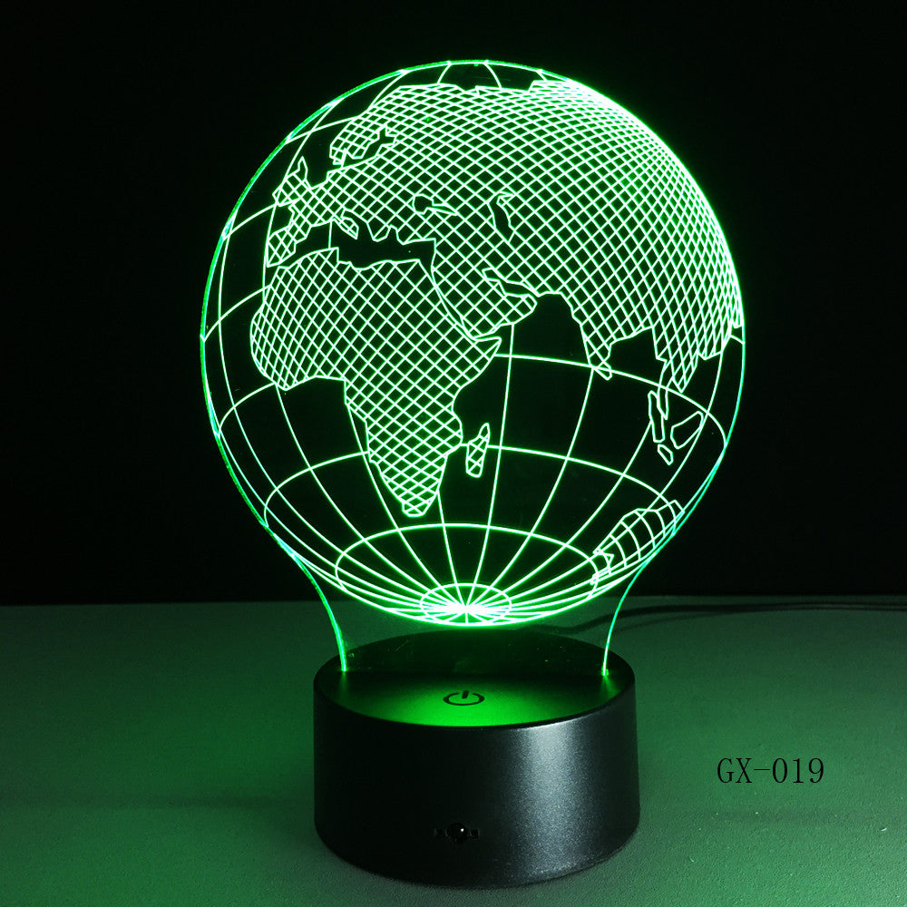 3D Visual Europe Map Globe Nightlight 7 Color Gradient Desk Table Lamp Bedside Lamp Child Kids Birthday Xmas Gifts GX-019