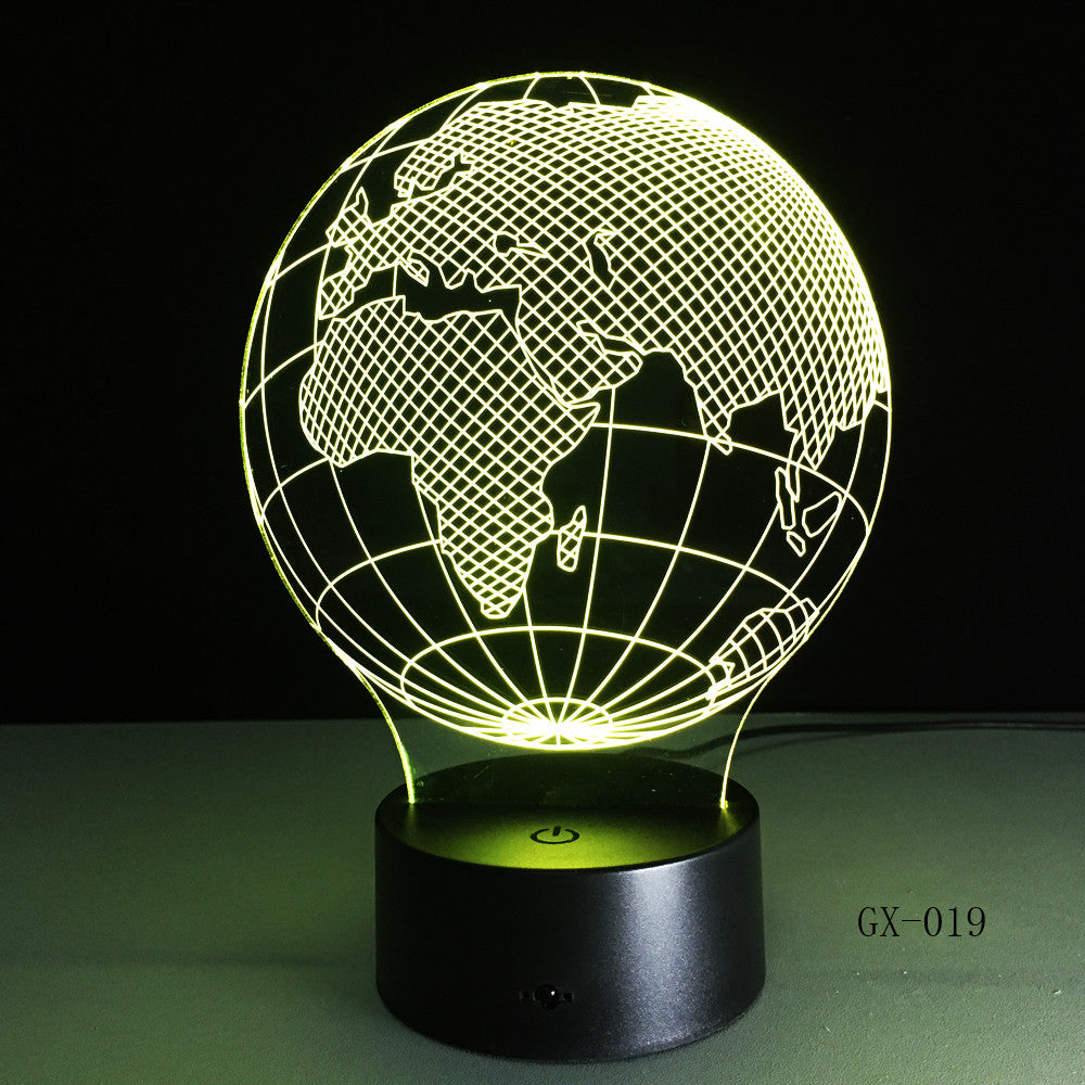3D Visual Europe Map Globe Nightlight 7 Color Gradient Desk Table Lamp Bedside Lamp Child Kids Birthday Xmas Gifts GX-019