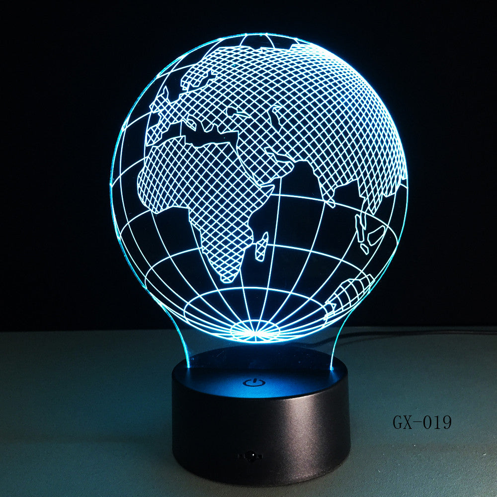 3D Visual Europe Map Globe Nightlight 7 Color Gradient Desk Table Lamp Bedside Lamp Child Kids Birthday Xmas Gifts GX-019