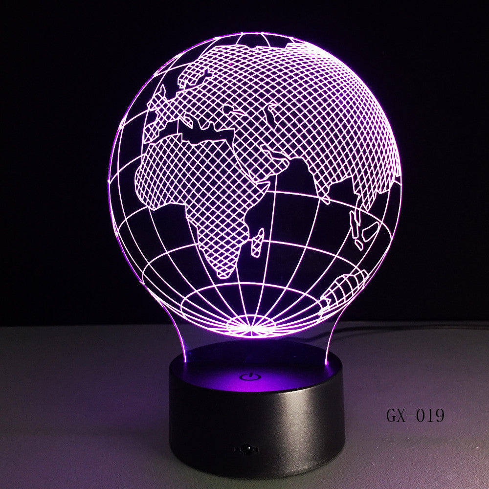 3D Visual Europe Map Globe Nightlight 7 Color Gradient Desk Table Lamp Bedside Lamp Child Kids Birthday Xmas Gifts GX-019