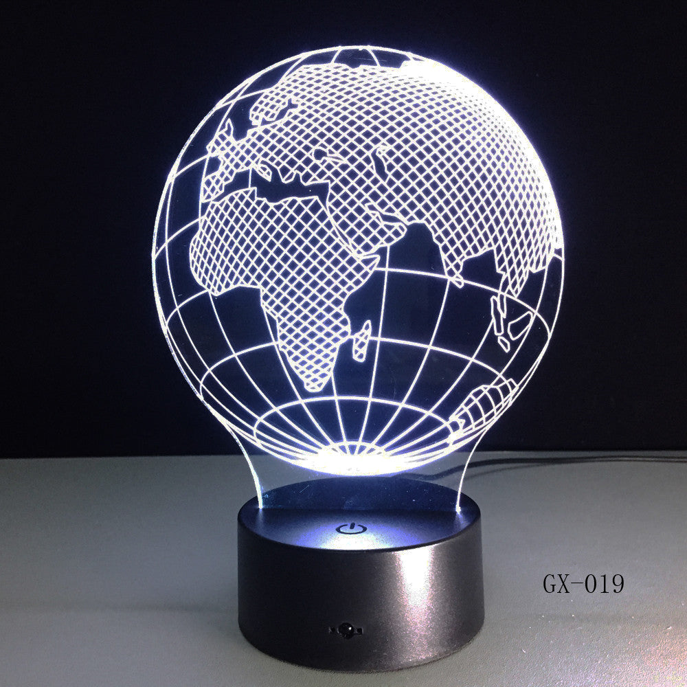 3D Visual Europe Map Globe Nightlight 7 Color Gradient Desk Table Lamp Bedside Lamp Child Kids Birthday Xmas Gifts GX-019