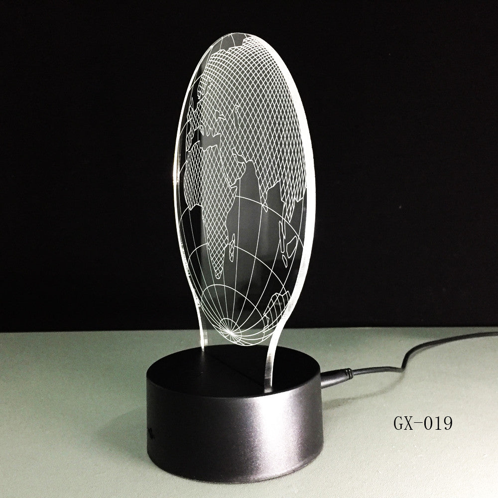 3D Visual Europe Map Globe Nightlight 7 Color Gradient Desk Table Lamp Bedside Lamp Child Kids Birthday Xmas Gifts GX-019