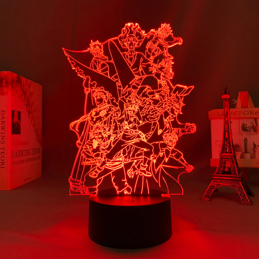 3d Led Lamp Anime Black Clover Group Wallpaper for Kids Bedroom Decor Nightlight Birthday Gift Room Desk Lamp Bleach Nel Tu
