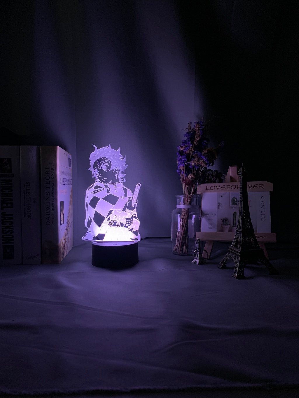 Kimetsu No Yaiba Tanjiro Kamado Figure 3d Night Lamp for Child Bedroom Decor Nightlight Kids Led Night Light Demon Slayer Gift