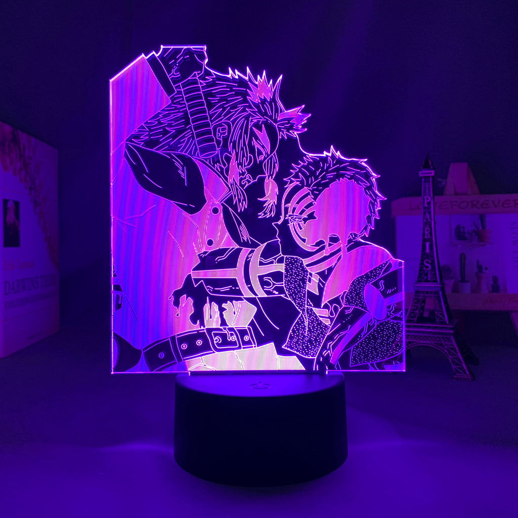 Kimetsu No Yaiba LED Night Light for Childrens gifts Bedroom Decoration Demon Slayer Kyojuro Rengoku 3D Neon Lights