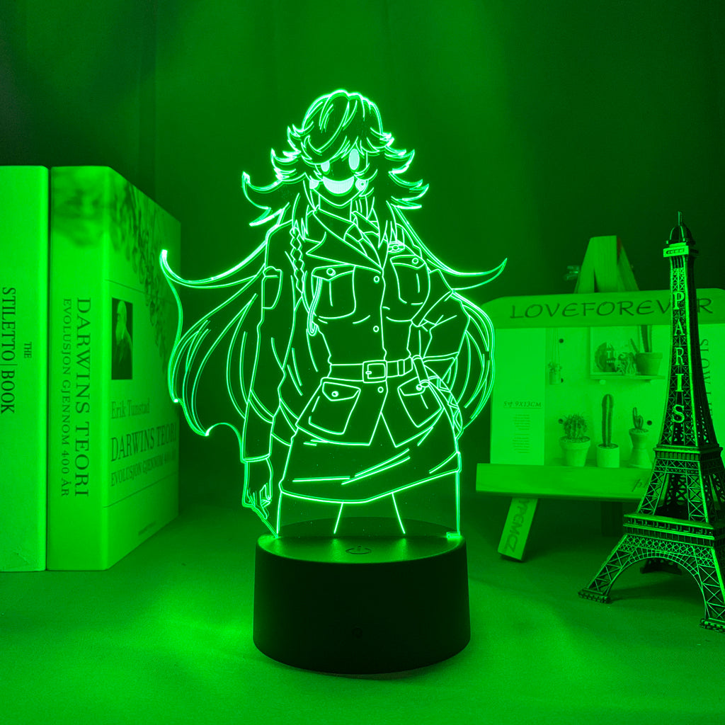 3D LED Lamp Anime Figure High Rise Invasion Nishi Yayoi Bedroom Desk Decoration Small Night Light for Children's Festival Birthday Gifts Neon Lights With Remote