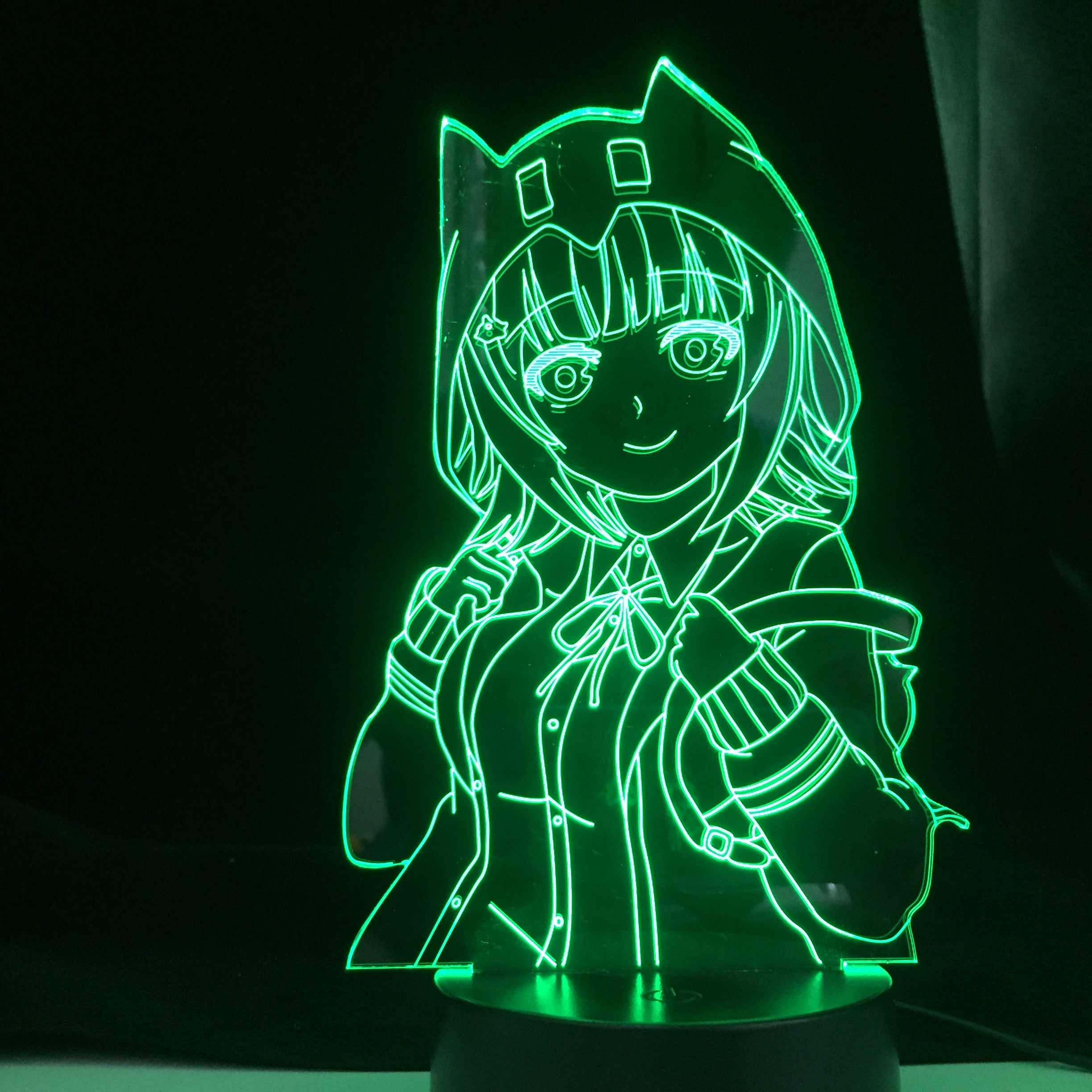 Chiaki Nanami Danganronpa 2 3D Led Anime Lamp Illusion Lighting Color Changing Night Lights Lampara For Easter Holiday Gift