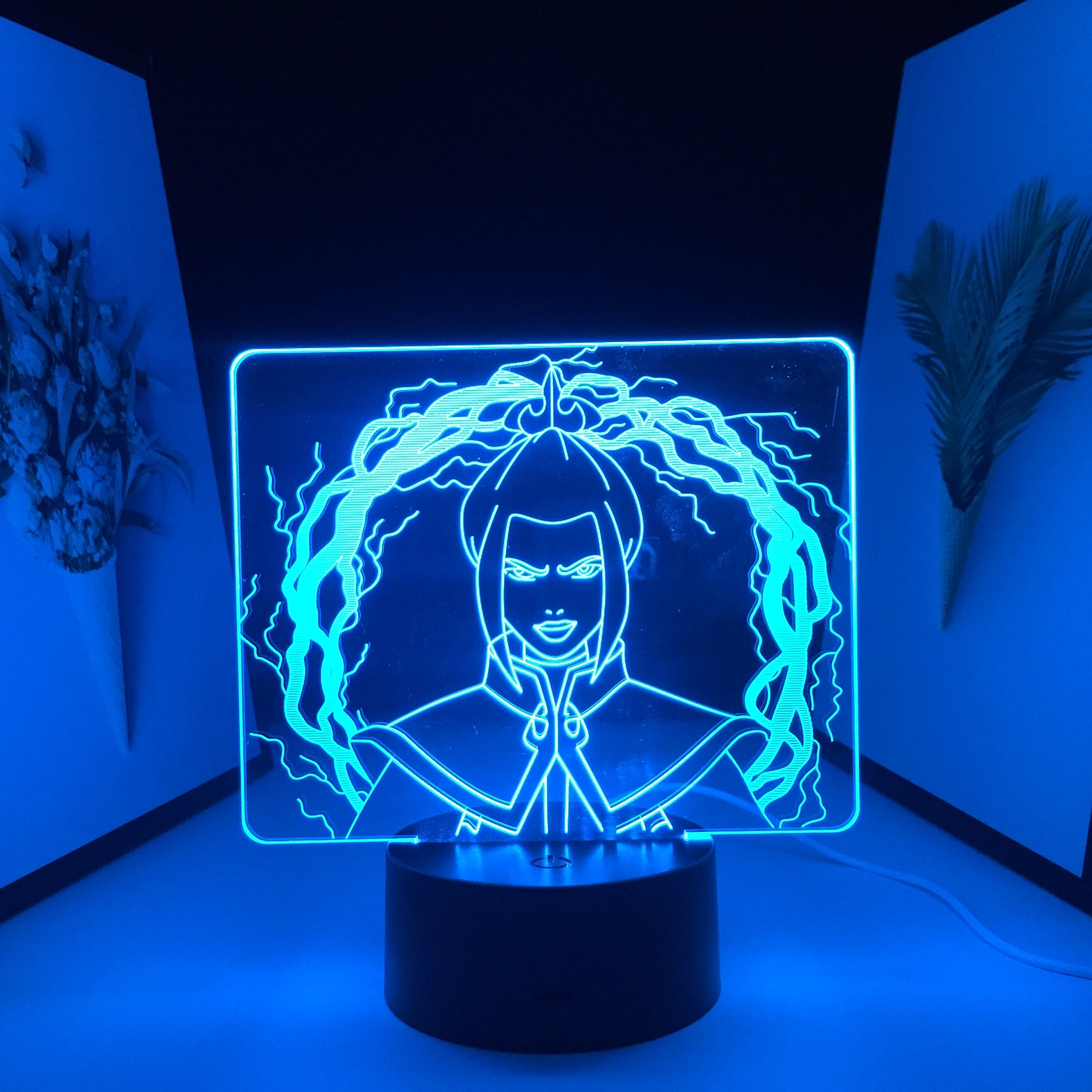 3D LED Night Light Avatar The Last Airbender Azula Home Bedroom Table Decoration for Children's Festival Birthday Gifts Acrylic 7 Color Changes