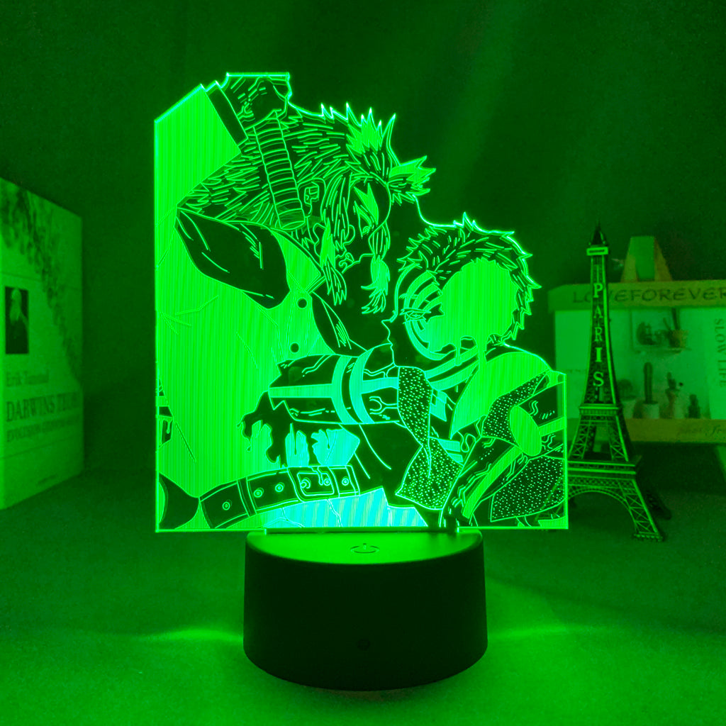 Kimetsu No Yaiba LED Night Light for Childrens gifts Bedroom Decoration Demon Slayer Kyojuro Rengoku 3D Neon Lights