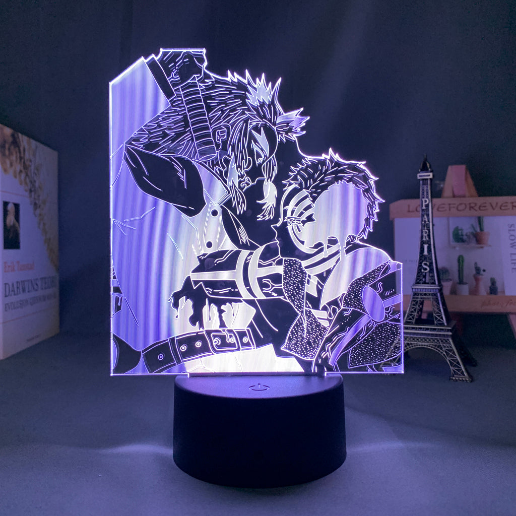 Kimetsu No Yaiba LED Night Light for Childrens gifts Bedroom Decoration Demon Slayer Kyojuro Rengoku 3D Neon Lights