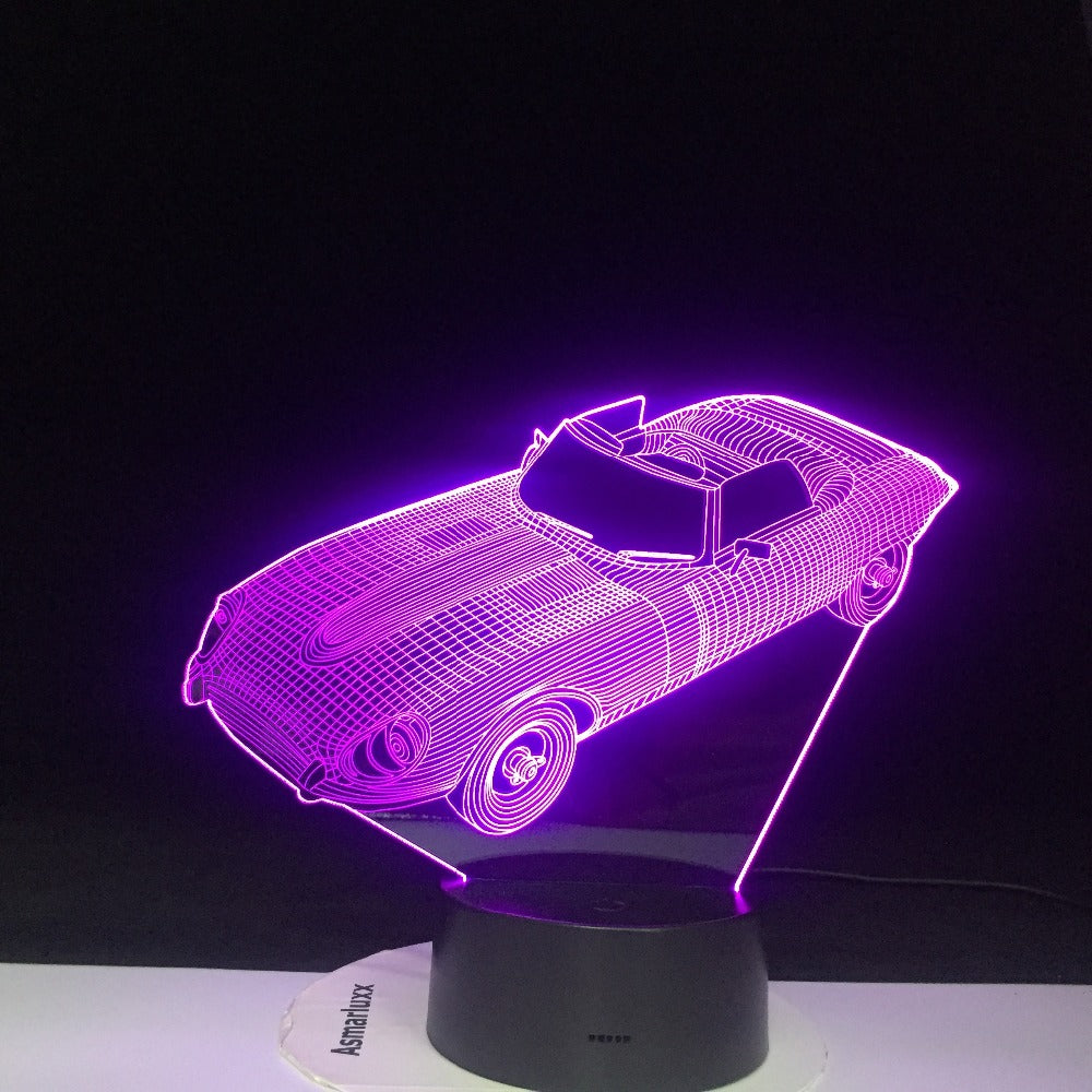 Colors Change Home Decor Light Fixture 3D LED Car Shape Light USB Luminarias Vehicle Night Light Baby Sleep Desk Lamp 1466