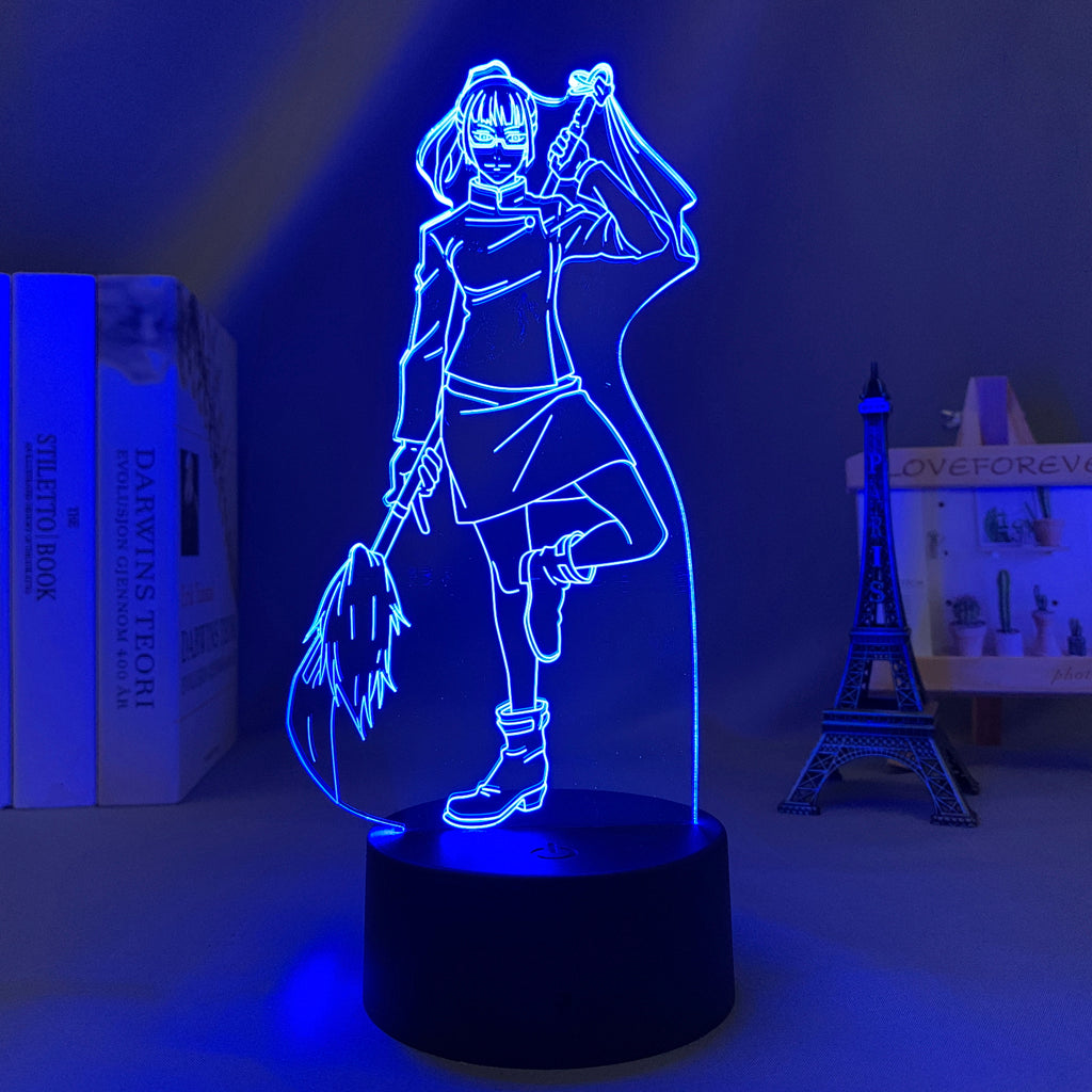 3D LED Lamp Anime Figure Manga Led Light Jujutsu Kaisen Zenin Maki Home Bedroom Desk Decoration Small Night Light Children's Festival Birthday gifts