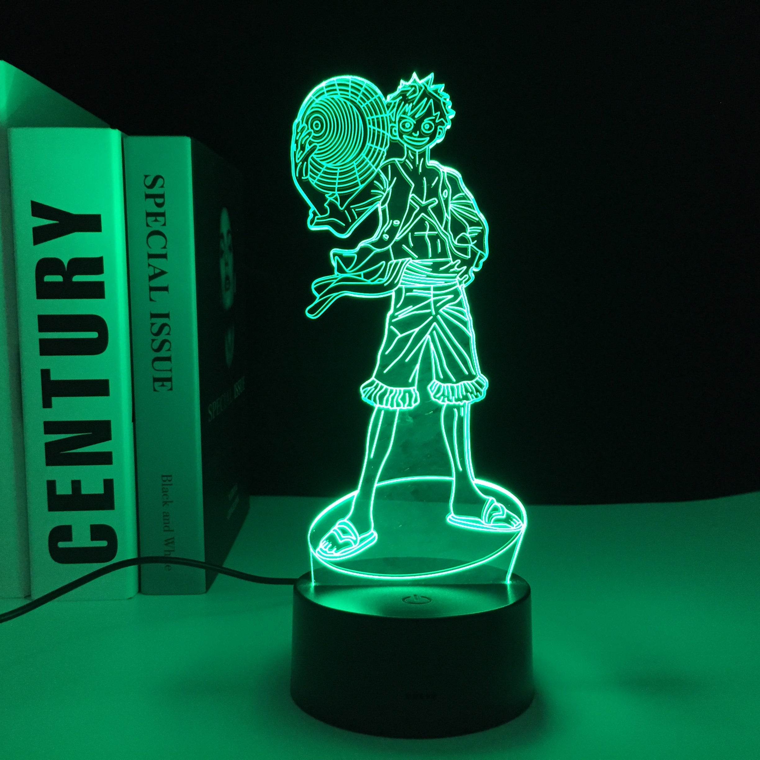 Monkey Luffy Anime Figure 3D Night Light for  Children's Festival Birthday Gifts  USB Link Charging Neon Lamp
