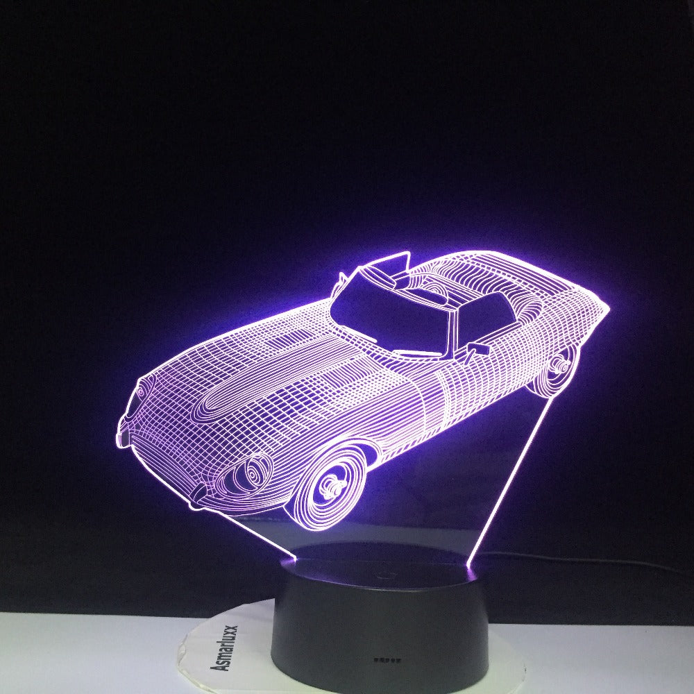 Colors Change Home Decor Light Fixture 3D LED Car Shape Light USB Luminarias Vehicle Night Light Baby Sleep Desk Lamp 1466