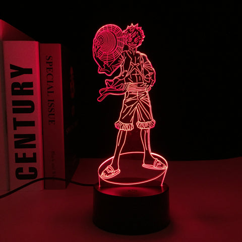Monkey Luffy Anime Figure 3D Night Light for  Children's Festival Birthday Gifts  USB Link Charging Neon Lamp