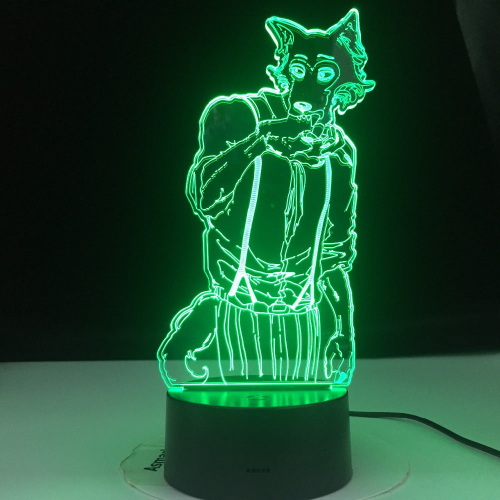 Beastars Fox Human Legosi Figure 3d Night Light for Kids Bedroom Decoration Nightlight Anime Gift USB Table Lamp Dropshipping
