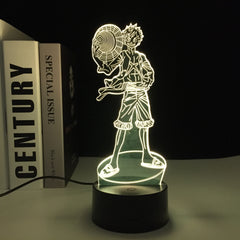 Monkey Luffy Anime Figure 3D Night Light for  Children's Festival Birthday Gifts  USB Link Charging Neon Lamp