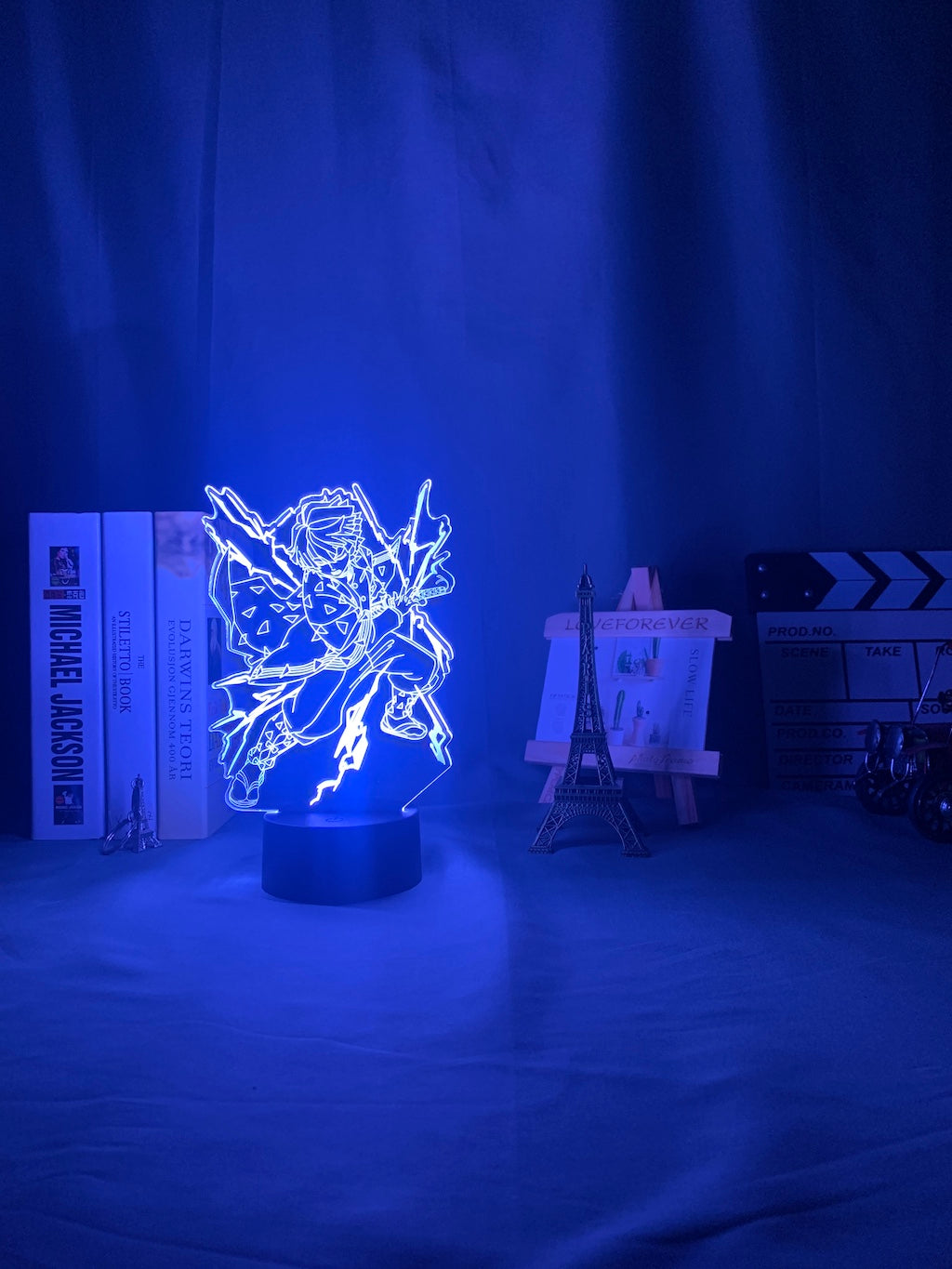 Kimetsu No Yaiba Led Night Light Anime Demon Slayer Lamp for Bedroom Decor Light Kids Child Birthday Gift Agatsuma Zenitsu Light