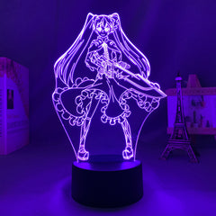 3D LED Lamp Anime Figure Bedroom Desk Decoration Small Night Light for Children's Festival Birthday Gifts Akame Ga Kill Mine