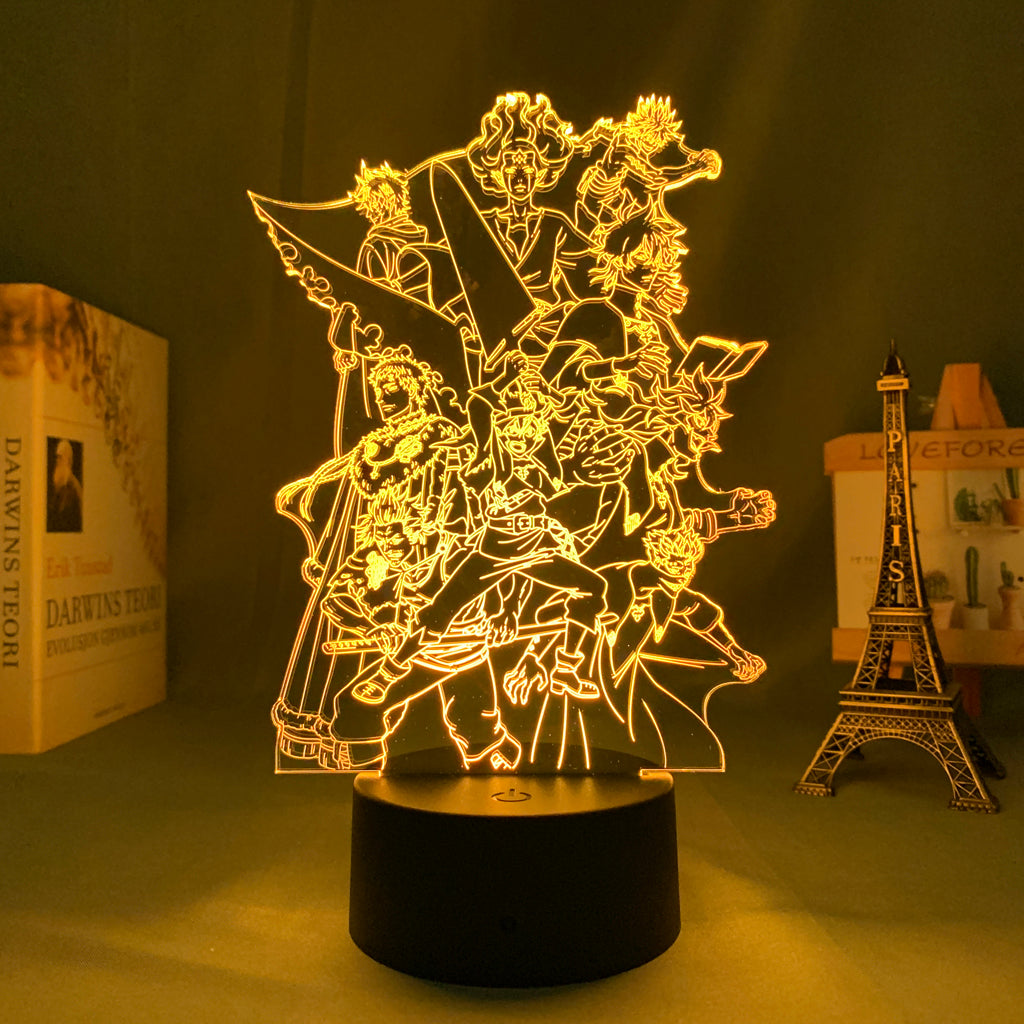 3d Led Lamp Anime Black Clover Group Wallpaper for Kids Bedroom Decor Nightlight Birthday Gift Room Desk Lamp Bleach Nel Tu