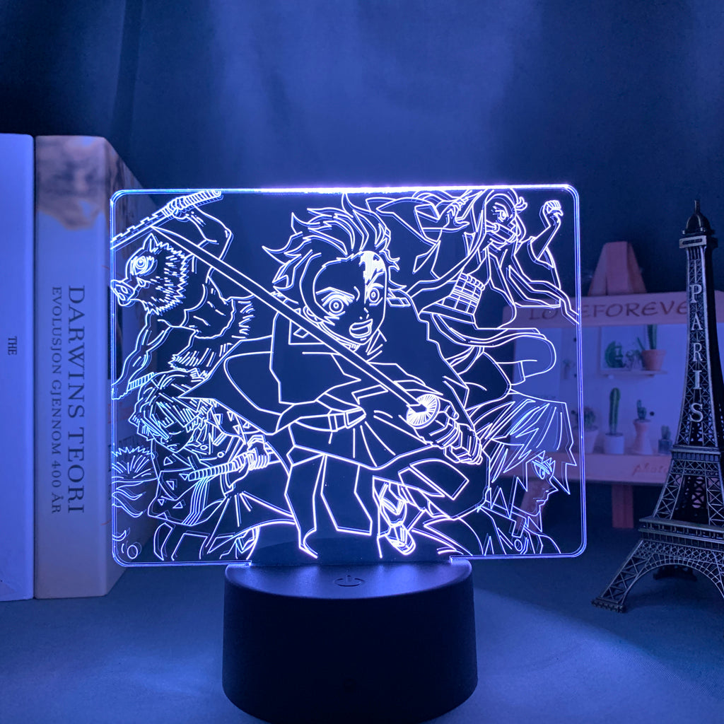 Anime Demon Slayer Kimetsu No Yaiba Led Night Light for Bedroom Decor Light Brithday Gift Manga Demon Slayer Room Desk 3d Lamp