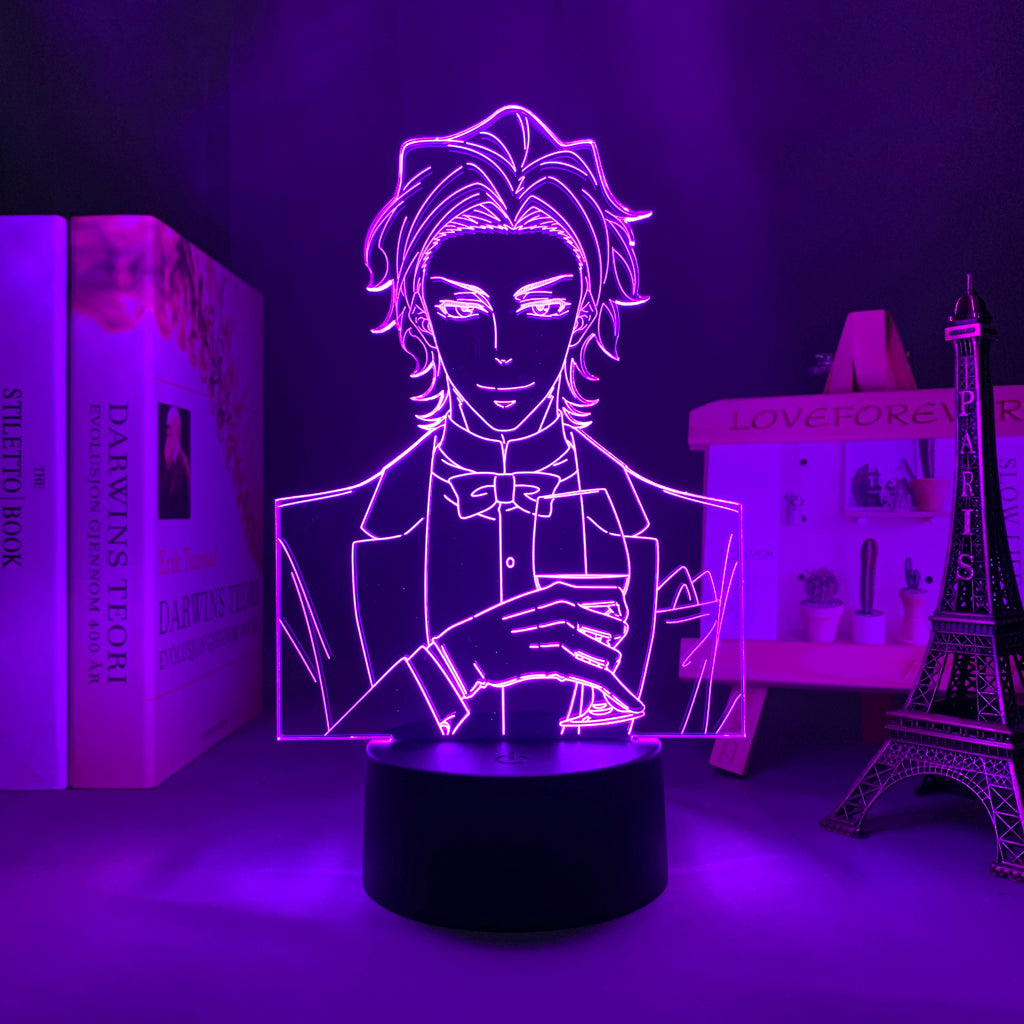 Moriarty The Patriot Albert James Moriarty 3D LED Lamp Anime Figure Bedroom Desk Decoration Small Night Light for Children's Festival Birthday Gifts