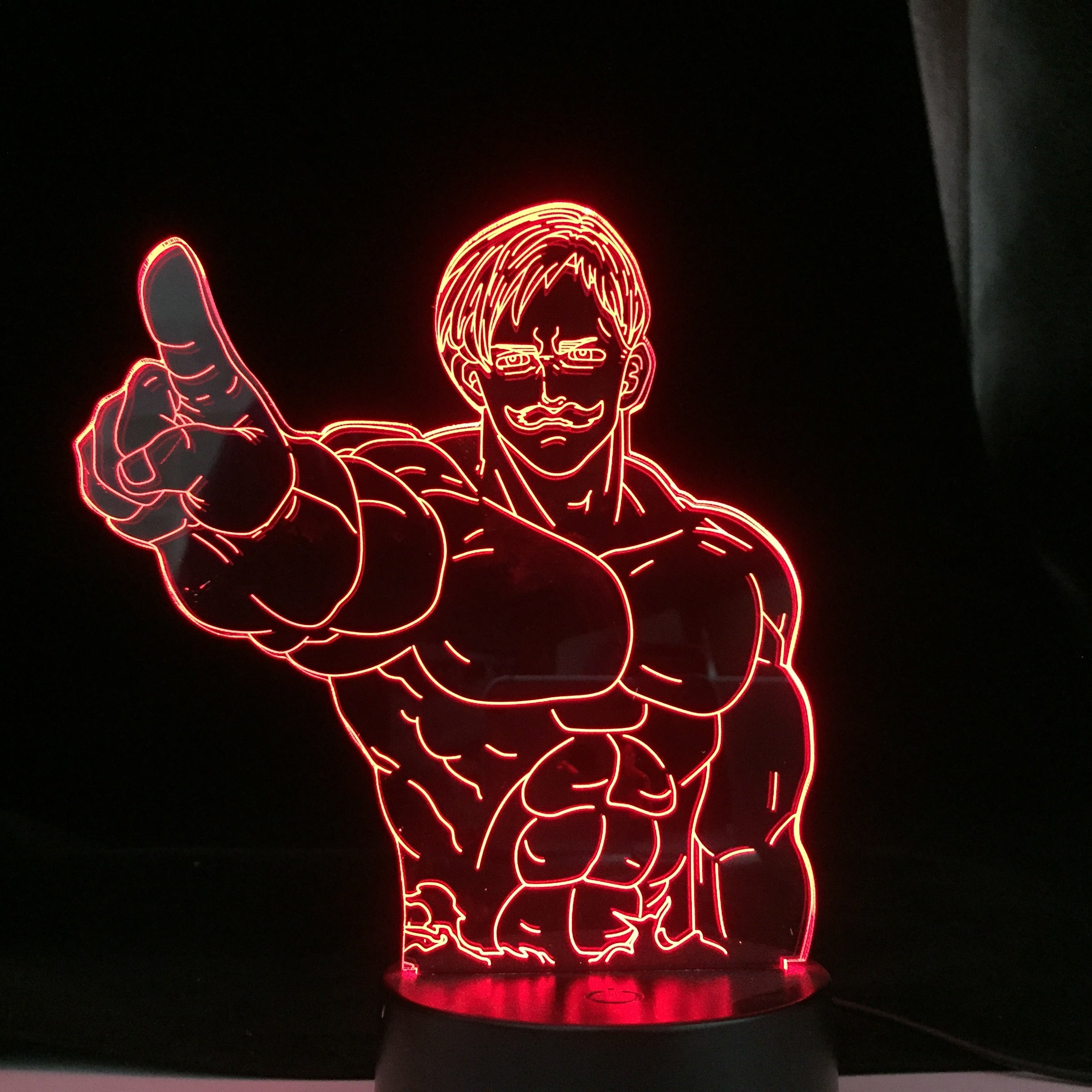 The Seven Deadly Sins Escanor Led Night Light for Bedroom Decor Gift Nightlight Anime 3d Lamp Droppshipping Home Decor Lamp