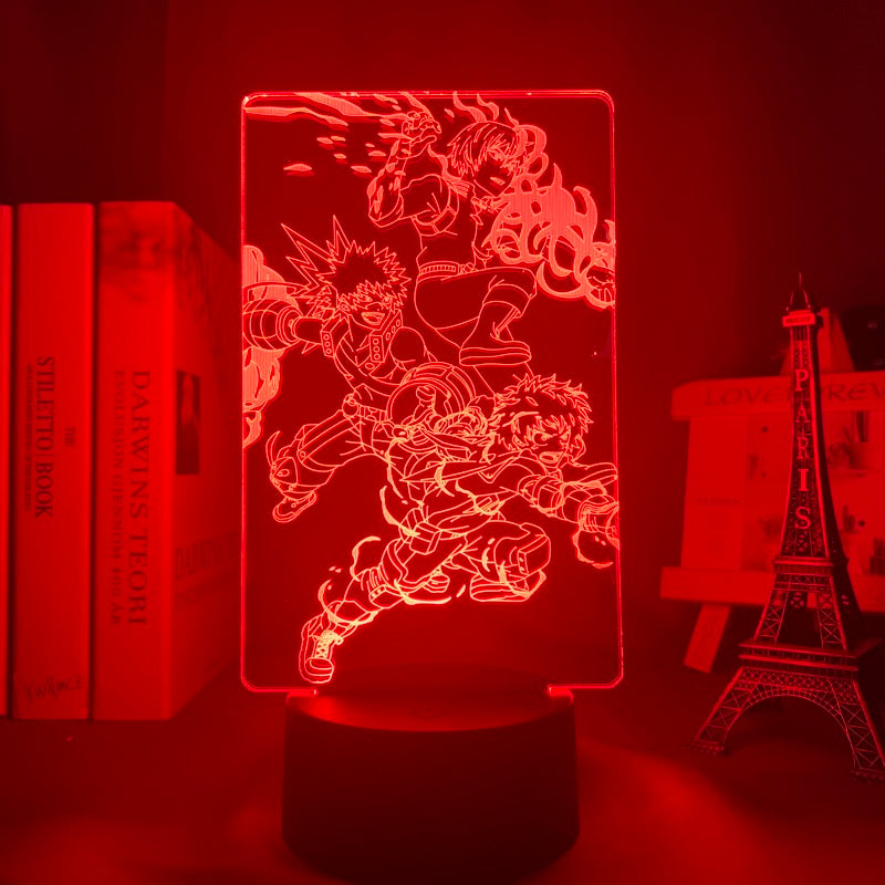 Anime Led Night Light My Hero Academia Izuku for Bedroom Decor Birthday Gift Manga My Hero Academia Shoto 3d Light Bakugo