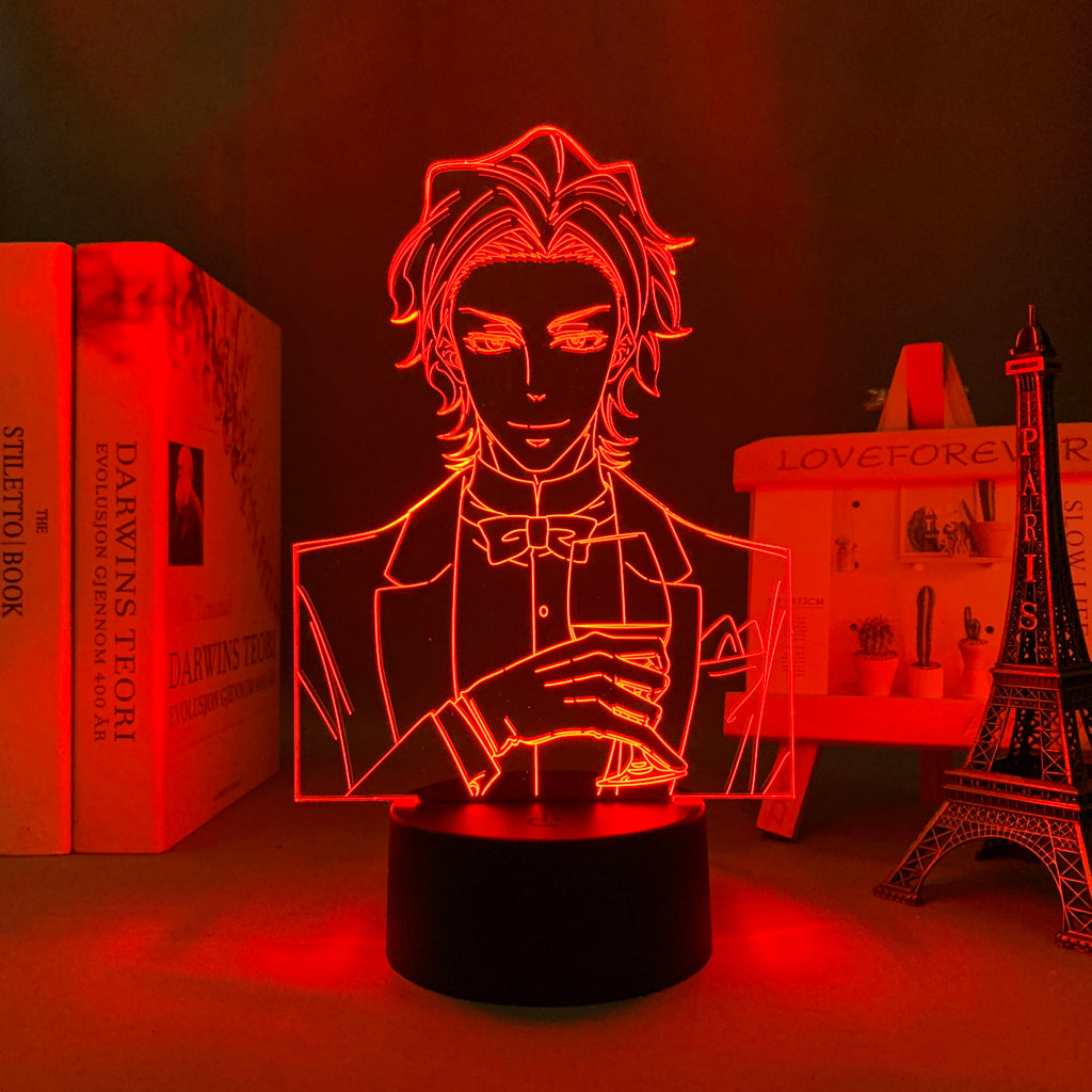 Moriarty The Patriot Albert James Moriarty 3D LED Lamp Anime Figure Bedroom Desk Decoration Small Night Light for Children's Festival Birthday Gifts