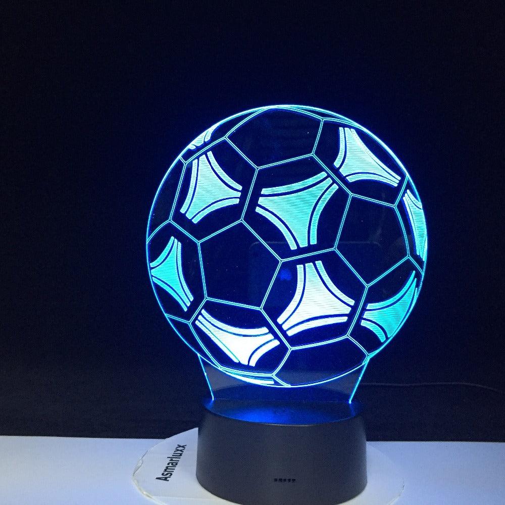 11.11 Deal Football Soccer Shape 3D LED Night Light for Office Home Room Decoration Child Boys Baby Nightlight Table Lamp Gift