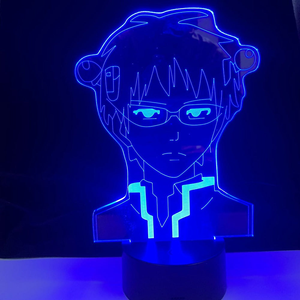 Anime Lamp The Disastrous Life of Saiki K for Bedroom Acrylic 3D Lamp Decor Nightlight Fans Birthday Christmas Party Gift