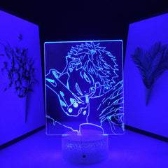 Anime Jujutsu Kaisen Yuji Itadori 3D LED Lamp  Night Light Lamp for Home Bedroom Decor USB