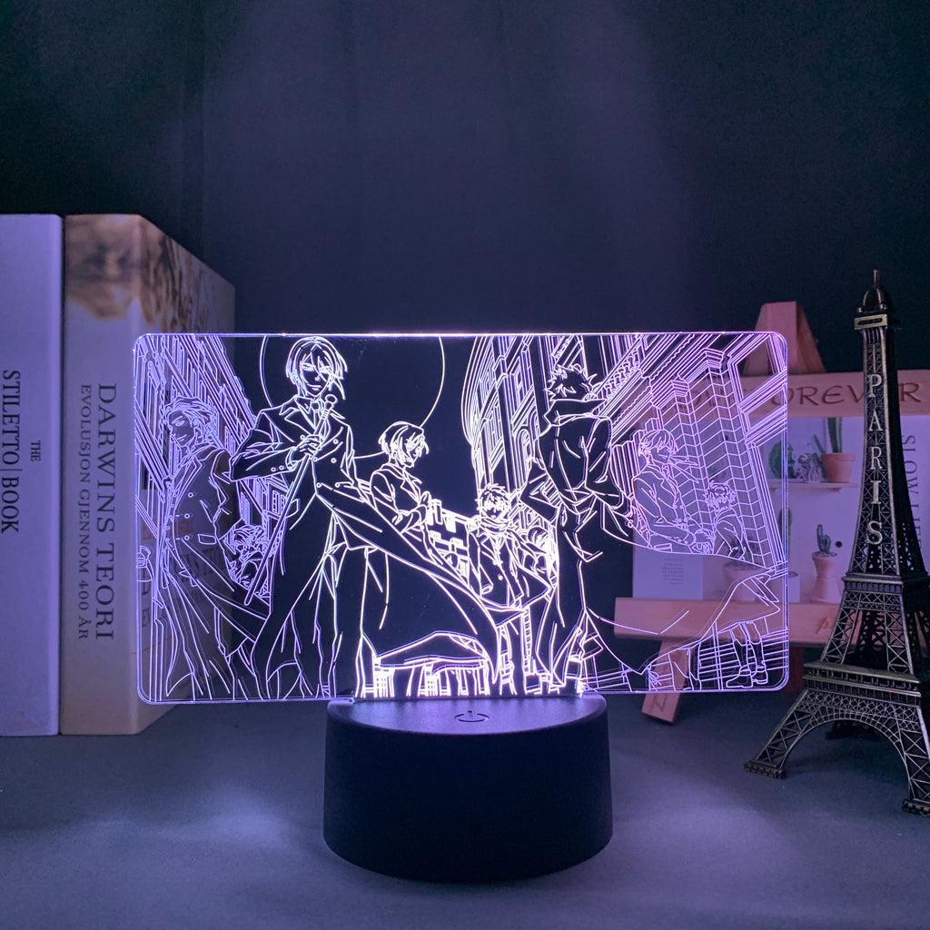 Manga Moriarty The Patriot 3D LED Lamp Anime Figure Bedroom Desk Decoration Small Night Light for Children's Festival Birthday Gifts Neon Lights With Remote
