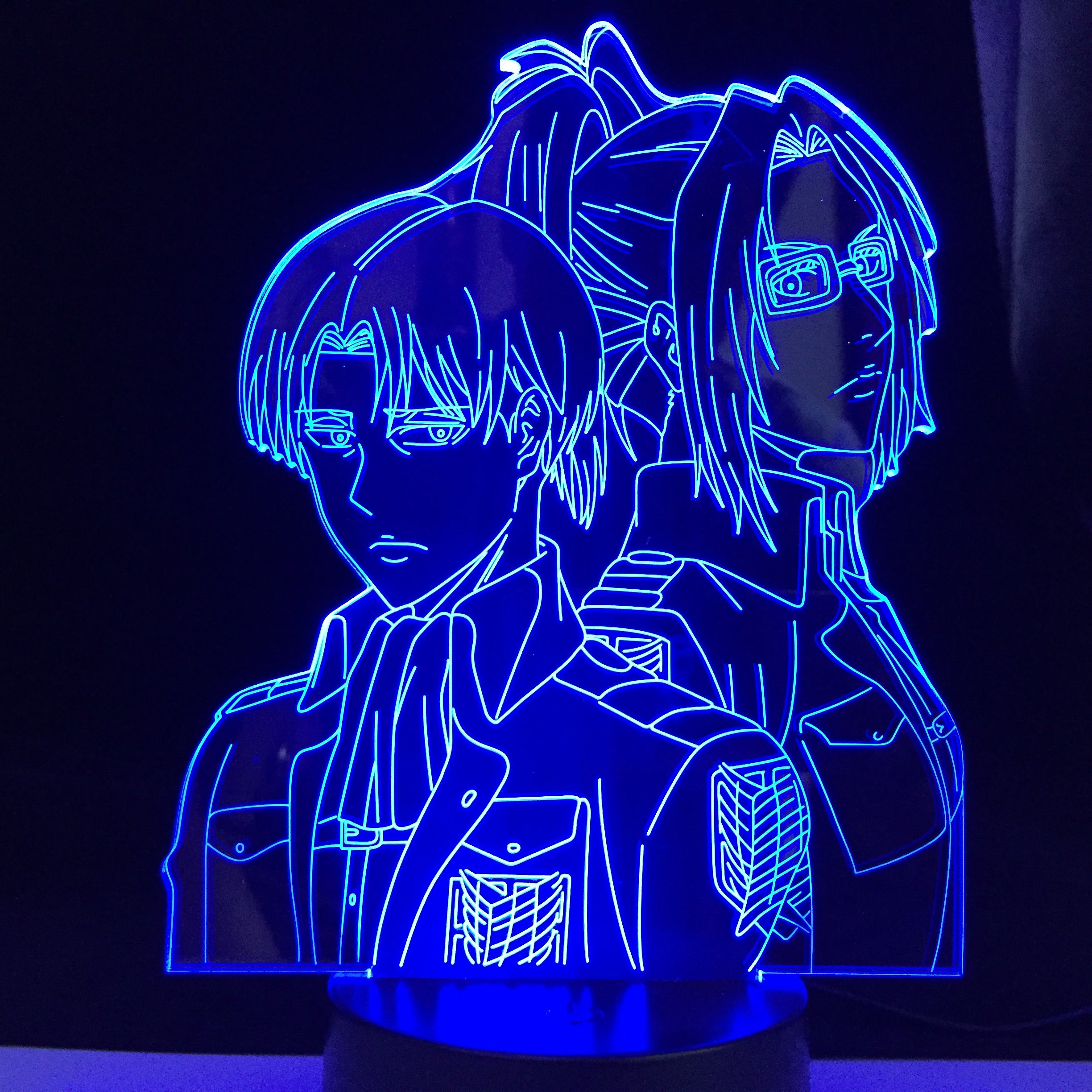 Levi Ackerman Acrylic 3d Lamp Hange Zoe For Home Room Decor Light Child Gift Hange Zoe LED Night Light Anime Attack On Titan