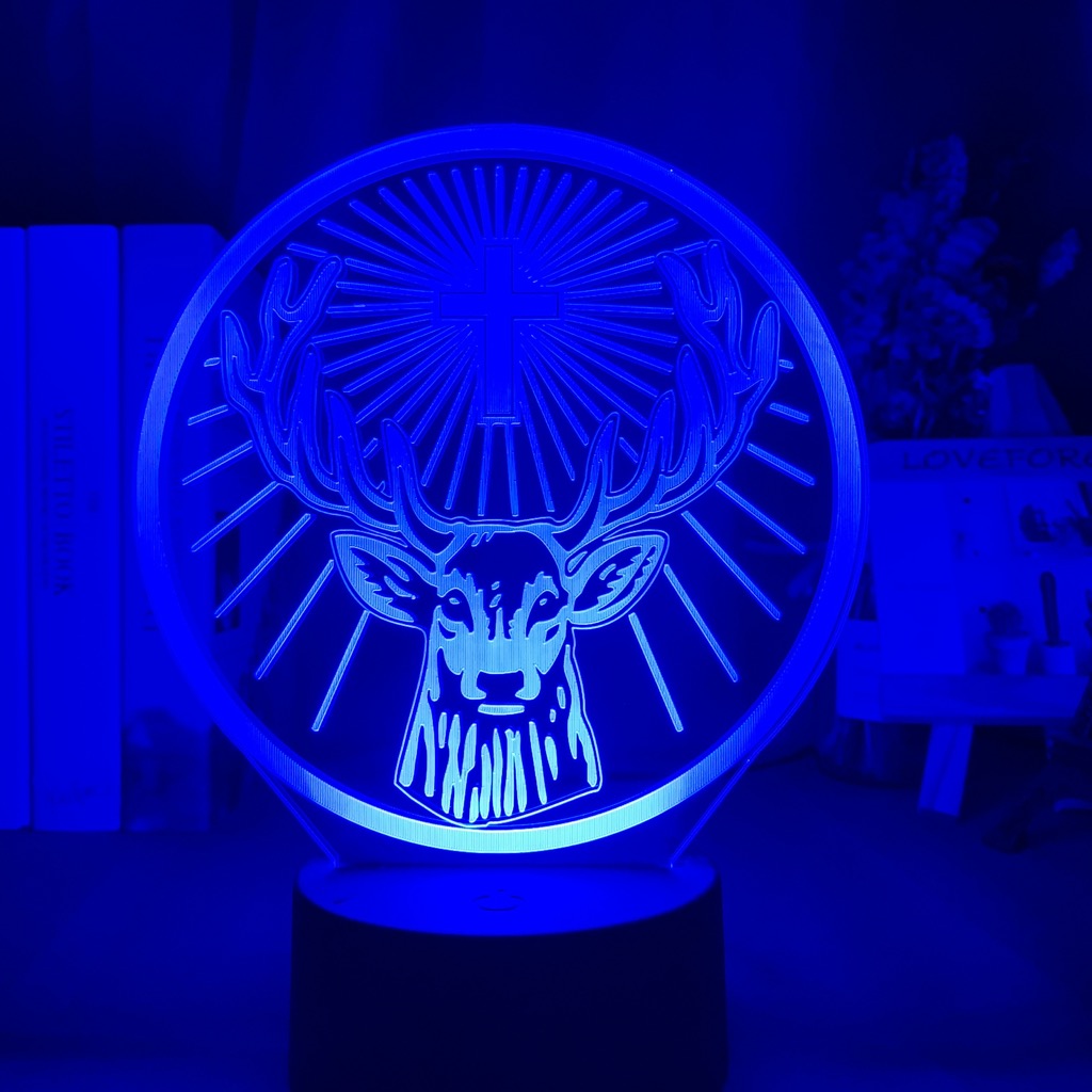 Led Night Light Lamp Jagermeister 16 Colors Changing Touch Sensor Usb and Battery Powered Nightlight for Bar Table Lamp