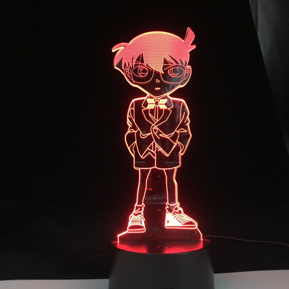Conan Case Japanese Anime lamp Night Light Plug In Anime Light Led Light Fixture Light Lamp Remote Base 3d Table Lamp Detective