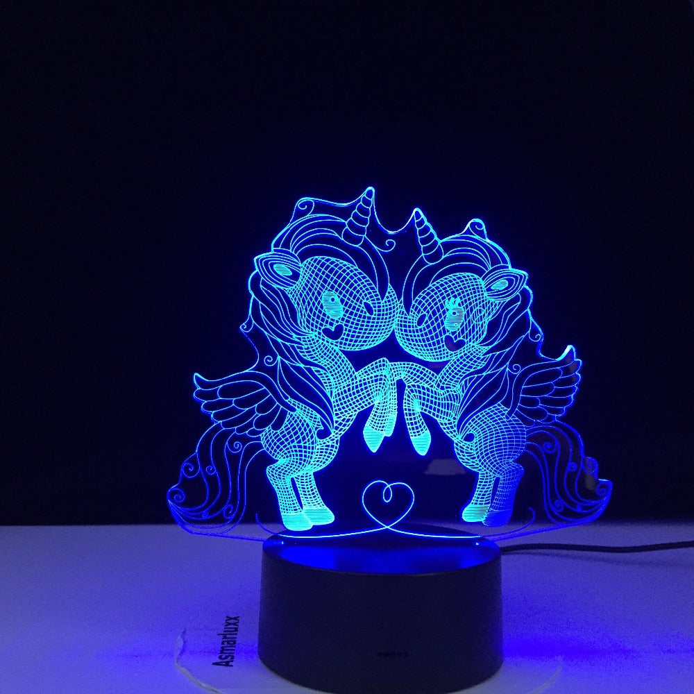 Unicorn Team Lamp Night Light 3D Led Lamp Night Light LED Night Light Decor Led light Lamp Led Touch Light Child Lamp Dropshping
