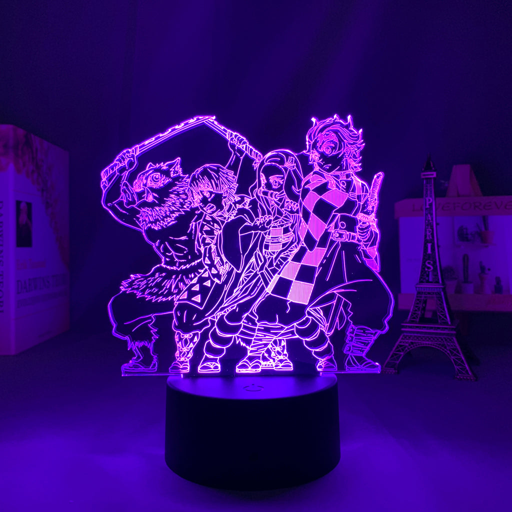 3D LED Lamp Demon Slayer Kimetsu No Yaiba Anime Figure Bedroom Desk Decoration Small Night Light for Children's Festival Birthday Gifts