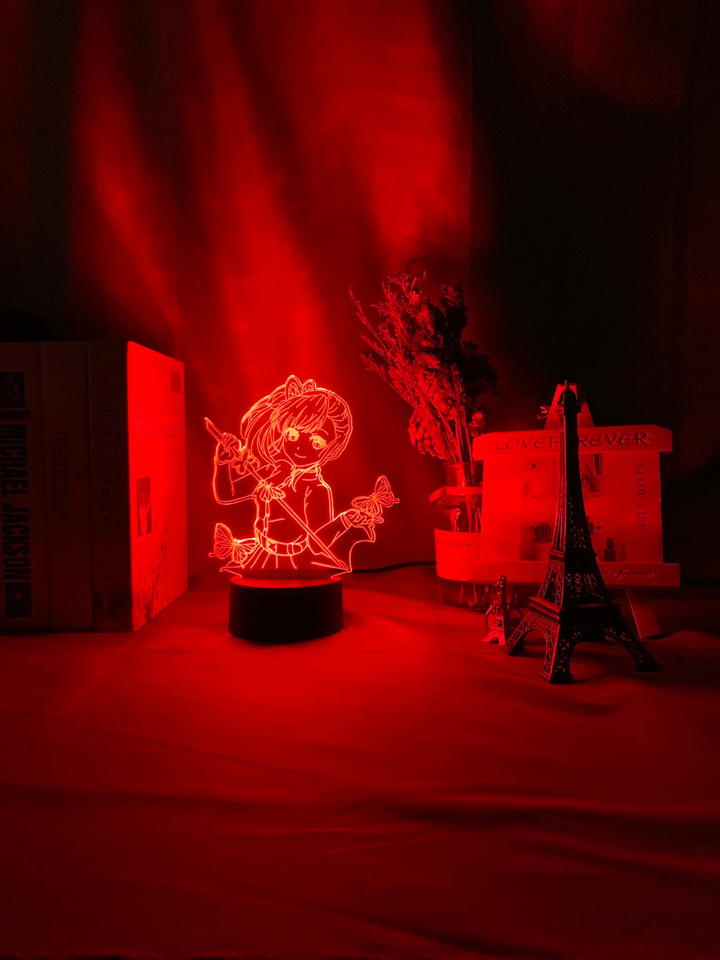 Anime Demon Slayer Tsuyuri Kanawo Figure Led Night Light for Girls Room Decor Nightlight Kimetsu No Yaiba Gift Table 3d Lamp