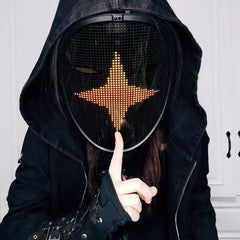 Bluetooth RGB Light Up LED Mask Diy Picture Animation Text Halloween Holiday Carnival Costume Party Game Child Masks Decor Gift