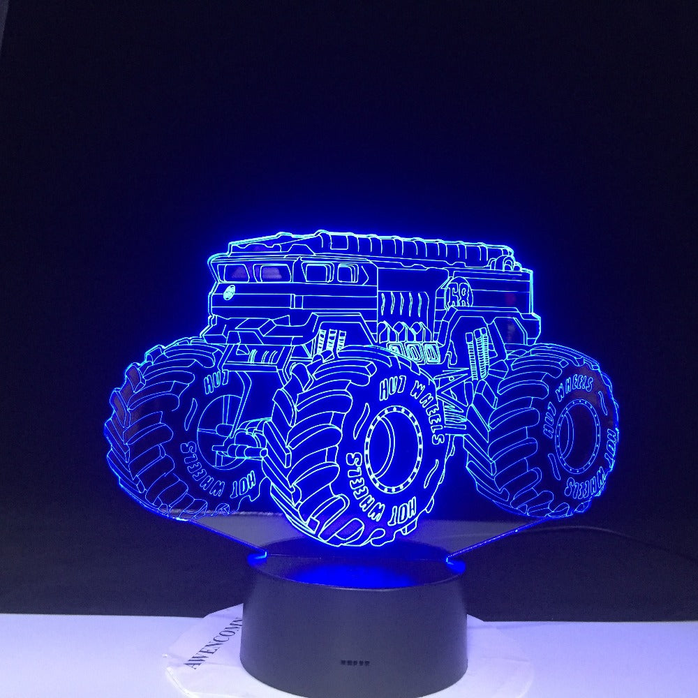 Vehicle Car 7 Colors Changing Creative Gifts 3D Led Table Lamp Usb Touch Button Vehicle Night Lights Kids Bedroom Decor Dropship