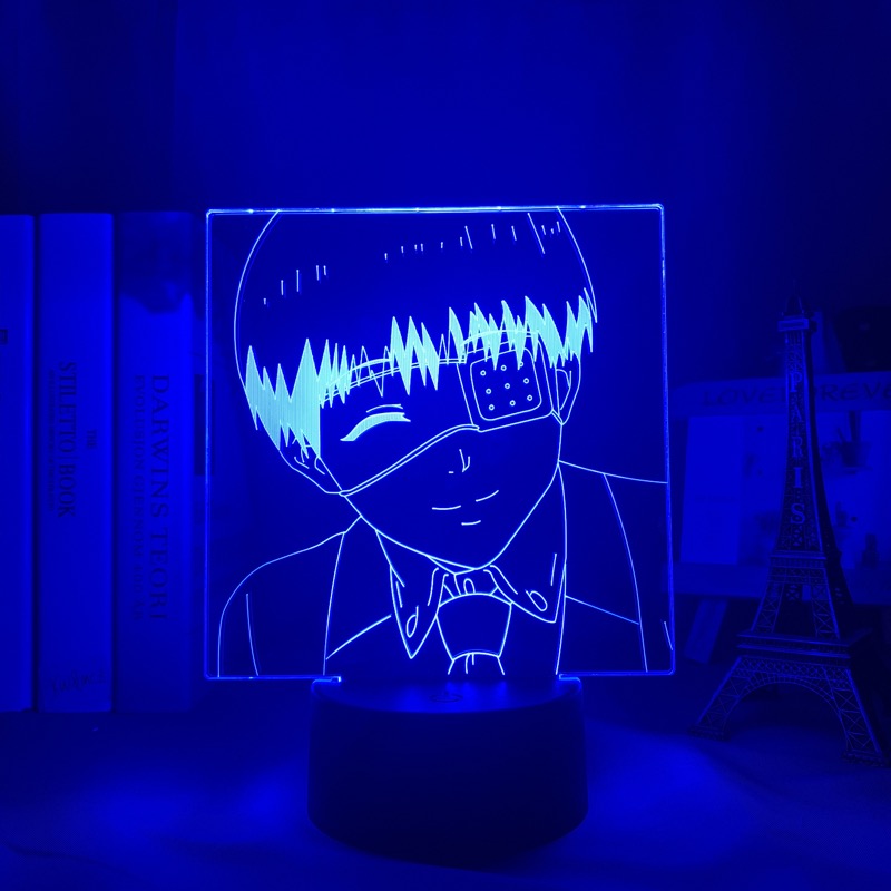 3d Lamp Anime Tokyo Ghoul Ken Kaneki Light for Kids Bedroom Decor Night Light Birthday Gift Manga Gadget Tokyo Ghoul Lamp Kaneki