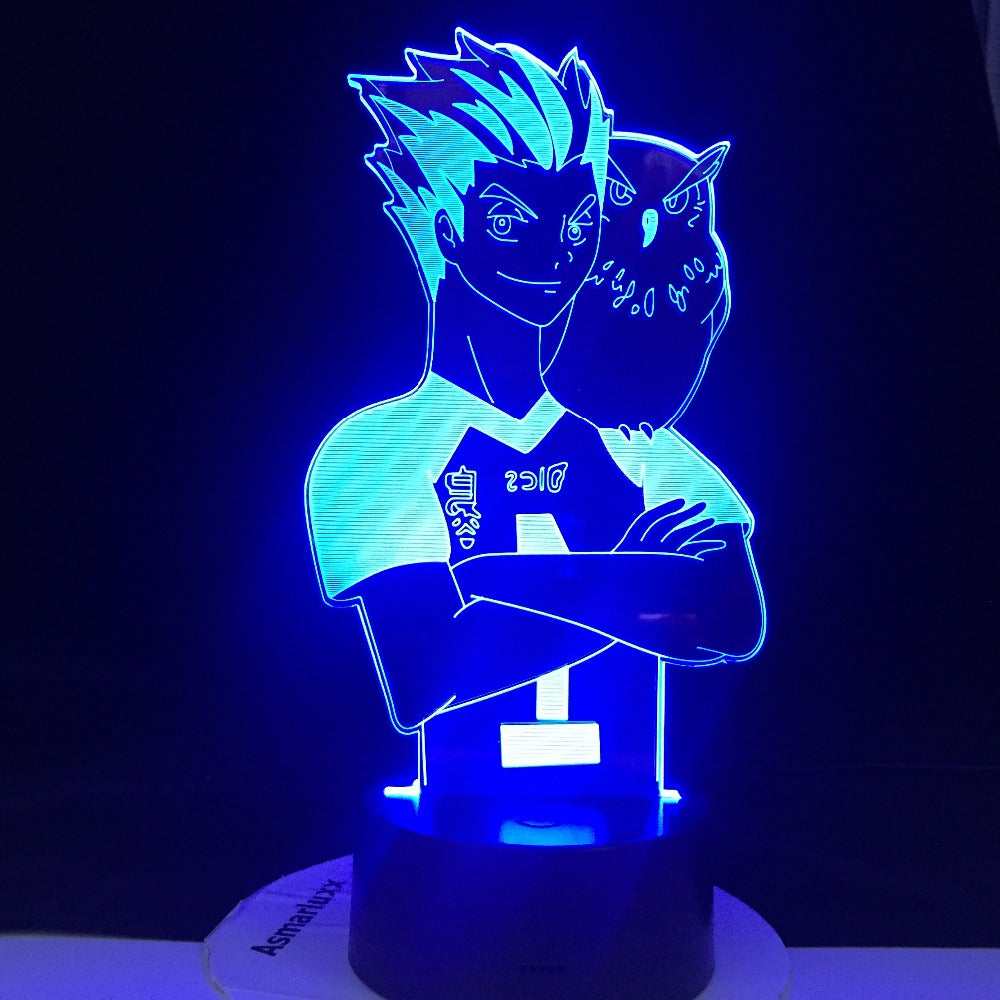 Shoyo Sugawara Koushi Kageyama Tobio Anime Haikyuu Hinata Figure 3d Night Light Lamp with Motion Sensor 3d Illusion Light Gift