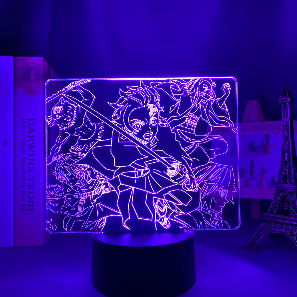 Anime Demon Slayer Kimetsu No Yaiba Led Night Light for Bedroom Decor Light Brithday Gift Manga Demon Slayer Room Desk 3d Lamp