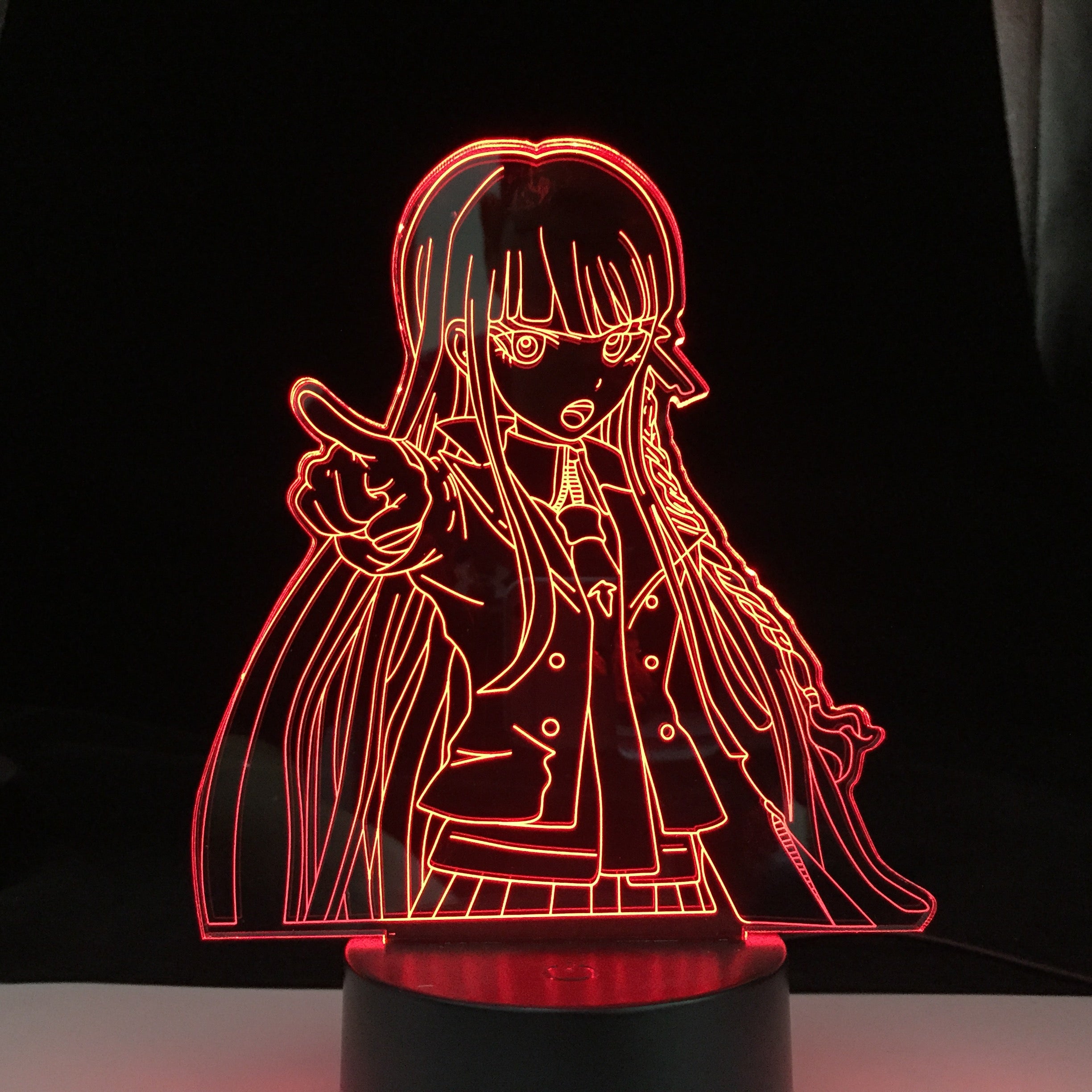 Danganronpa Junko Enoshima Led Night Light Lamp for Room Decor Kids Child Gift Danganronpa Acrylic Desk Lamp Junko Enoshima