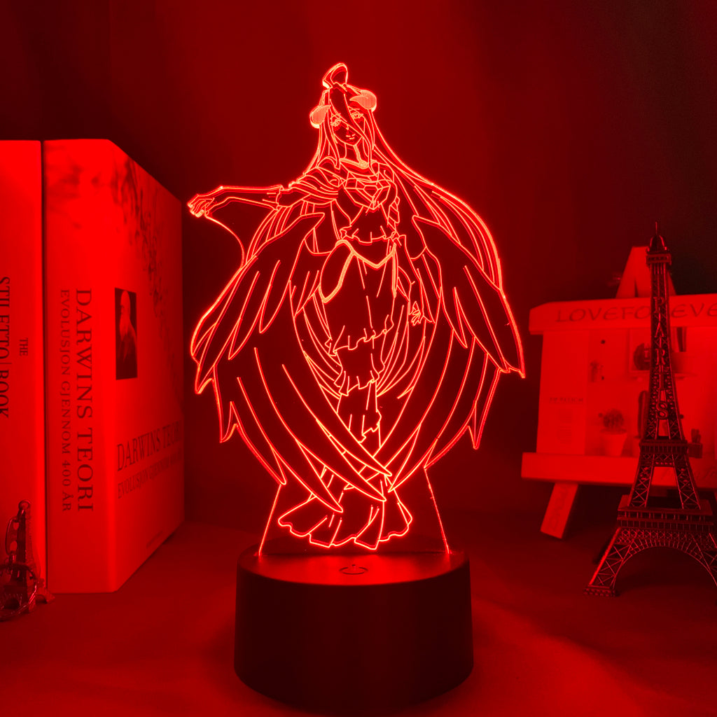 Overlord Albedo Led Night Light for Bedroom Decor Gift Nightlight Anime Waifu 3d Lamp Albedo Overlord
