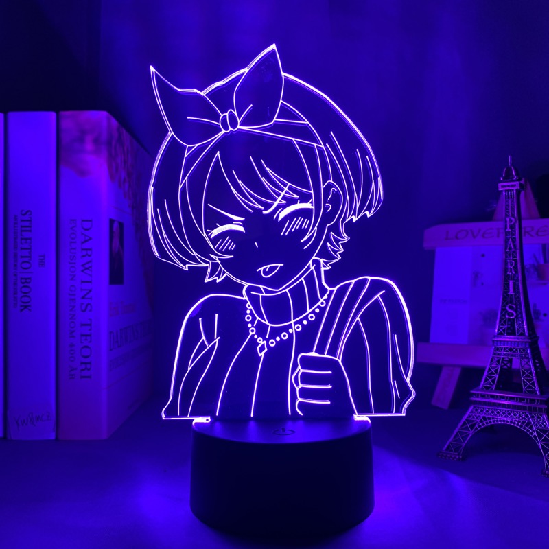 3d Lamp Anime Rent A Girlfriend Sarashina Ruka Night Light for Kids Bedroom Decor Birthday Gift Manga Kanojo Okarishimasu Lamp